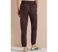 Stoffhose CECIL "Style Chelsea", Damen, Gr. XL (44), Länge 28, macchiato braun, Web, Obermaterial: 98% Baumwolle, 2% Elasthan, unifarben, loose fit lang, Hosen Stoffhose, im Loose Fit und im Papertouc