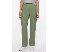 Stoffhose CECIL, Damen, Gr. L, Länge 30, grün (deep matcha grün), Stoff, 53% Viskose, 46% Polyester, 1% Elasthan, gestreift, loose fit lang, Hosen Stoffhose, mit Wide Legs (68143521-L) deep matcha grü