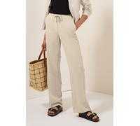Stoffhose CECIL "Style Neele", Damen, Gr. S (38), Länge 32, beige (boulder beige), Web, Obermaterial: 70% Viskose, 30% Polyester, unifarben, loose fit knöchellang, Hosen Stoffhose, Sommerhose mit elas