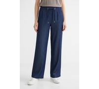 Cecil Damen Wide Leg Hose in Denim-Optik