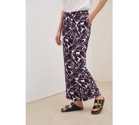 Stoffhose CECIL "Style NEELE", Damen, Gr. XL (44), Länge 30, rot (mulberry rot), Web, Obermaterial: 100% Viskose, bedruckt, loose fit lang, Hosen Stoffhose, Sommerhose mit grafischem Muster (40937102-