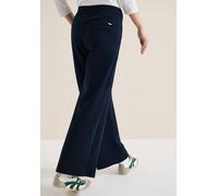 Stoffhose CECIL, Damen, Gr. XXL, Länge 28, universal blau, Stoff, 66% Modal, 34% Polyester, unifarben, weit normal, Hosen Stoffhose, mit Wide Legs (34555406-XXL) universal blau