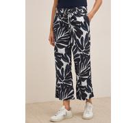 Cecil Damenhose 3716634 Gemusterte Wide-Leg-Hose urban Dark Blue S / 26L