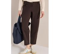Stoffhose CECIL "Style Scarlett", Damen, Gr. 25, Länge 28, braun (macchiato braun), Web, Obermaterial: 97% Baumwolle, 3% Elasthan. Futter: 100% Baumwolle, unifarben, regular fit lang, Hosen Stoffhose,