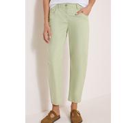 Stoffhose CECIL, Damen, Gr. 27, Länge 28, raw matcha lime, Web, 98% Baumwolle, 2% Elasthan, unifarben, comfort fit knöchelfrei, Hosen Stoffhose, im Papertouch (46857758-27) raw matcha lime
