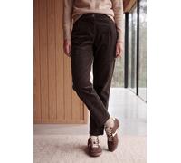 Stoffhose CECIL "Style Scarlett", Damen, Gr. 30, Länge 28, braun (truffle braun), Web, Obermaterial: 98% Baumwolle, 2% Elasthan. Futter: 100% Baumwolle, unifarben, barrel fit lang, Hosen Stoffhose, Mi