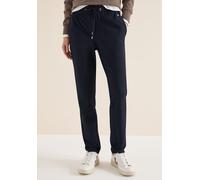 Stoffhose CECIL "Style Tracey", Damen, Gr. L (42), Länge 28, universal blau, Web, Obermaterial: 41% Polyamid, 29% Viskose, 22% Polyester, 8% Elasthan. Futter: 100% Viskose, unifarben, lang, Hosen Stof
