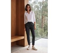 Stoffhose CECIL, Damen, Gr. S, Länge 30, grau (truffle braun), Stoff, 64% Polyester, 30% Viskose, 6% Elasthan, unifarben, comfort fit lang, Hosen Stoffhose, in Unifarbe (46941448-S) truffle braun