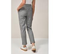 Stoffhose CECIL "Style Tracey", Damen, Gr. XL (44), Länge 28, grün (schwarz balmy khaki), Web, Obermaterial: 73% Polyester, 24% Viskose, 3% Elasthan, gestreift, schmal lang, Hosen Stoffhose, Sommerhos