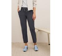 Stoffhose CECIL "Style Tracey Light", Damen, Gr. XL (44), Länge 28, beige (grau stone), Web, Obermaterial: 92% Polyester, 8% Elasthan, unifarben, schmal lang, Hosen Stoffhose, mit elastischem Bund und