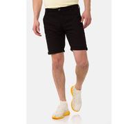 Stoffhose CIPO & BAXX "Shorts", Herren, Gr. 36, Normalgrößen, schwarz, 97% Baumwolle, 3% Elasthan, unifarben, regular fit knielang, Hosen Stoffhose, im unifarbenen Look (79795557-36) schwarz
