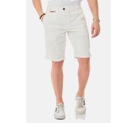 Stoffhose CIPO & BAXX "Shorts", Herren, Gr. 36, Normalgrößen, weiß, 97% Baumwolle;3% Elasthan, unifarben, regular fit knielang, Hosen (92968440-36) weiß