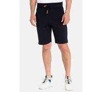 Stoffhose CIPO & BAXX "Shorts", Herren, Gr. L, US-Größen, blau (navyblau), 80% Baumwolle, 15% Polyester, 5% Elasthan, unifarben, regular fit knieumspielend, Hosen Stoffhose, elastischer Bund mit Korde