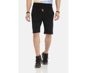 Stoffhose CIPO & BAXX "Shorts", Herren, Gr. S, US-Größen, schwarz, 80% Baumwolle, 15% Polyester, 5% Elasthan, unifarben, regular fit knieumspielend, Hosen Stoffhose, elastischer Bund mit Kordelzug (82