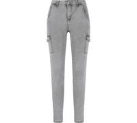 Stoffhose CLOUD 5IVE "CLOUD 5IVE Damen", Damen, Gr. M, US-Größen, grau, 100% Baumwolle, unifarben, skinny fit, Hosen Stoffhose (44357756-M) grau
