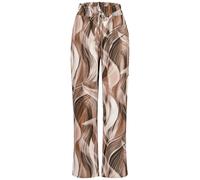 Stoffhose CLOUD 5IVE "CLOUD 5IVE Pants aop abstract print", Damen, Gr. M, US-Größen, braun, 95% Polyester, 5% Elasthan, geblümt, loose fit, Hosen (18398730-M) braun