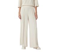 Stoffhose COMMA, Damen, Gr. 36, N-Gr, beige, Web, Obermaterial: 100% Polyester, unifarben, weit knöchellang, Hosen Stoffhose, mit elastischem Bund (11855340-36)