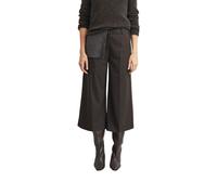Stoffhose COMMA, Damen, Gr. 38, N-Gr, braun (mulch braun melange), Web, Obermaterial: 69% Polyester, 29% Viskose, 2% Elasthan, unifarben, normal 3/4-Länge, Hosen Stoffhose, 3/4-Länge / Viskose-Stretch