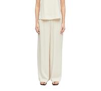 Stoffhose COMMA, Damen, Gr. 38, N-Gr, oat milk, Web, Obermaterial: 50% Viskose, 36% Polyester, 14% Polyamid, unifarben, loose fit lang, Hosen Stoffhose, mit elastischem Bund (60699156-38) oat milk