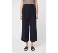 Stoffhose COMMA, Damen, Gr. 42, N-Gr, schwarz (navy), Web, Obermaterial: 97% Polyester, 3% Elasthan, unifarben, normal lang, Hosen Stoffhose, mit Stretch (10832826-42) navy