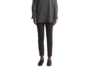 Stoffhose COMMA, Damen, Gr. 46, N-Gr, braun (mulch braun), Web, Obermaterial: 92% Polyester, 8% Elasthan, unifarben, regular fit lang, Hosen Stoffhose, mit Elastikbund / Stretch (89325516-46) mulch br