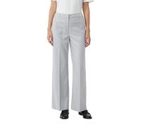 Stoffhose COMMA, Damen, Gr. 46, N-Gr, grau (mid grau), Web, Obermaterial: 69% Polyester, 29% Viskose, 2% Elasthan, unifarben, regular fit knöchellang, Hosen Stoffhose, mit Bügelfalte (35881205-46) mid