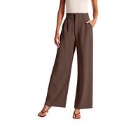 Stoffhose Damen Sommer Leicht,Damen Arbeitshose Damen Schwarz Stretch Hose Sommer Loose Dünne Sommerhose Damen Schleifen Marlenehose Elegant Hohe Taille Anzughose Damen Gerades Bein