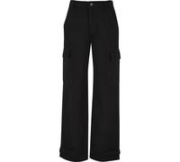 Stoffhose DEF "DEF Damen DEF Cargo Pants", Damen, Gr. L, US-Größen, schwarz, 100% Baumwolle, unifarben, loose fit, Hosen Stoffhose (36412234-L) schwarz