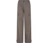 Stoffhose DEF "DEF Damen DEF Cargo Pants", Damen, Gr. S, US-Größen, grau, 100% Baumwolle, unifarben, loose fit, Hosen Stoffhose (54168862-S) grau
