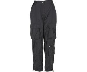 Stoffhose DEF "DEF Damen Mary Cargopants", Damen, Gr. M, US-Größen, schwarz, 100% Polyester, unifarben, loose fit, Hosen Stoffhose (99090044-M) schwarz
