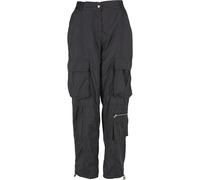 Stoffhose DEF "DEF Damen Mary Cargopants", Damen, Gr. XL, US-Größen, schwarz, 100% Polyester, unifarben, loose fit, Hosen Stoffhose (99090044-XL) schwarz