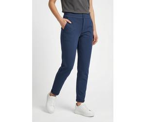 Stoffhose FREEQUENT "FQNANNI-ANKLE-PA", Damen, Gr. S, N-Gr, blau (vintage indigo), Web, Obermaterial: 73% Polyester, 24% Viskose, 3% Elasthan, unifarben, bequem 7/8-Länge, Hosen Stoffhose, Sommerhose