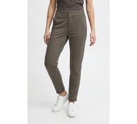 Stoffhose FREEQUENT "FQNANNI-ANKLE-PA", Damen, Gr. XL, N-Gr, morel melange, Web, Obermaterial: 73% Polyester, 24% Viskose, 3% Elasthan, unifarben, bequem 7/8-Länge, Hosen Stoffhose, Sommerhose - knöch