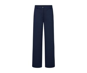 Stoffhose FREEQUENT "FQNANNI-PANTS", Damen, Gr. S, N-Gr, navy blazer, Web, Obermaterial: 73% Polyester, 24% Viskose, 3% Elasthan, bequem lang, Hosen Stoffhose, Sommerhose mit Seiten-und Gesäßtaschen (