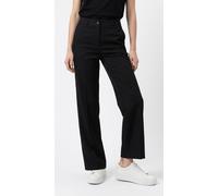 Stoffhose FREEQUENT "FQSOLVEJ-PANTS", Damen, Gr. M, Länge 32, schwarz, Web, Obermaterial: 76% Viskose, 21% Polyamid, 3% Elasthan, unifarben, gerade lang, Hosen Stoffhose, mit geradem Bein und aus Visk