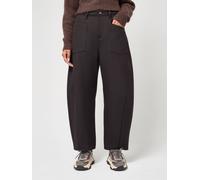 Stoffhose GANG "94ODINA", Damen, Gr. 30, Normalgrößen, schwarz (braun), 63% Polyester, 31% Viskose, 6% Elasthan, unifarben, gerade, unten schmal 7/8-Länge, Hosen Stoffhose, mit konisch zulaufendem Bei