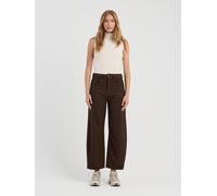 Stoffhose GANG "94SARINA", Damen, Gr. 31, Normalgrößen, braun (braun herringbone), 62% Polyester, 33% Viskose, 5% Elasthan, unifarben, regular fit lang, Hosen Stoffhose, im 5-Pocket-Style (75646237-31