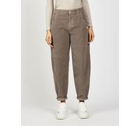 Stoffhose GANG "94VIA", Damen, Gr. 28, Normalgrößen, light taupe, 98% Baumwolle, 2% Elasthan, unifarben, relaxed fit lang, Hosen Stoffhose, im 5-Pocket-Style (73168164-28) light taupe