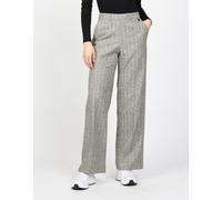 Stoffhose GANG "GANG Hosen Straight Fit 94JOANA", Damen, Gr. 26, schwarz beige herringbone, Stoff, 67% Polyester, 30% Viskose, 3% Elasthan, Hosen Stoffhose (22246311-26) schwarz beige herringbone