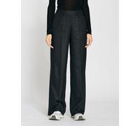 Stoffhose GANG "GANG Hosen Straight Fit 94JOANA", Damen, Gr. 27, grau (anthra herringbone), Stoff, 64% Polyester, 34% Viskose, 2% Elasthan, Hosen Stoffhose (99274751-27) anthra herringbone