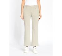 Stoffhose GANG "GANG Hosen Wide Fit 94CINZIA KICK", Damen, Gr. 28, beige salt, pepper, Stoff, 66% Polyester, 33% Viskose, 1% Elasthan, Hosen Stoffhose (69574215-28) beige salt, pepper
