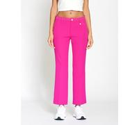Stoffhose GANG "GANG Hosen Wide Fit 94CINZIA KICK", Damen, Gr. 28, pink (fuchsia), Stoff, 88% Polyester, 12% Elasthan, Hosen Stoffhose (40586604-28) fuchsia