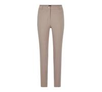Stoffhose GOLDNER "Bengalinhose mit Längsnähten", Damen, Gr. 42, N-Gr, beige, Obermaterial: 67% Baumwolle CO. 28% Polyamid PA. 5% Elasthan EL., schmal, Hosen Stoffhose, Sattel im Vorderteil (45043356-