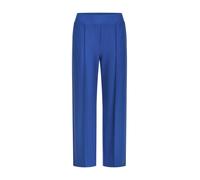 Stoffhose GOLDNER "Elegante Stoffhose mit Biesen", Damen, Gr. 40, N-Gr, blau (royalblau), Obermaterial: 60% Viskose CV. 35% Polyamid PA. 5% Elasthan EL., weit, Hosen Stoffhose, Eingrifftaschen an der