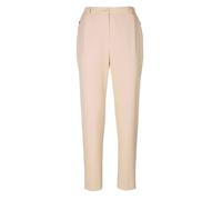 Stoffhose GOLDNER "Hose Carla mit Rippenstruktur", Damen, Gr. 50, N-Gr, beige (stein), Obermaterial: 64% Polyester PES. 32% Viskose CV. 4% Elasthan EL., normal, Hosen Stoffhose, Rippenstruktur (200170