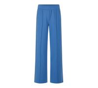 Stoffhose GOLDNER "Jersey-Hose mit Biesen", Damen, Gr. 40, N-Gr, blau, Obermaterial: 67% Viskose CV. 27% Polyester PES. 6% Elasthan EL., weit, Hosen Stoffhose, seitliche Eingriffstaschen (41506331-40)