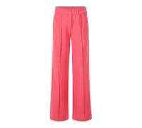 Stoffhose GOLDNER "Jersey-Hose mit Biesen", Damen, Gr. 44, N-Gr, rot (koralle), Obermaterial: 67% Viskose CV. 27% Polyester PES. 6% Elasthan EL., weit, Hosen Stoffhose, seitliche Eingriffstaschen (623
