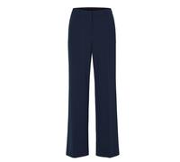 Stoffhose GOLDNER "Jerseyhose mit Bügelfalten", Damen, Gr. 48, N-Gr, blau (marine), Obermaterial: 95% Polyester PES. 5% Elasthan EL., festlich, weit, Hosen Stoffhose, Luftige Qualität (51962035-48) ma