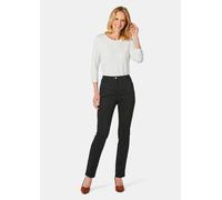 Stoffhose GOLDNER "Kurzgröße Baumwollhose mit Dehnbund", Damen, Gr. 21, K-Gr, schwarz, Obermaterial: 98% Baumwolle CO. 2% Elasthan EL., normal, Hosen Stoffhose, Ohne (47220662-21) schwarz