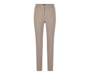 Stoffhose GOLDNER "Kurzgröße Bengalinhose mit Längsnähten", Damen, Gr. 25, K-Gr, beige, Obermaterial: 67% Baumwolle CO. 28% Polyamid PA. 5% Elasthan EL., schmal, Hosen Stoffhose, Sattel im Vorderteil